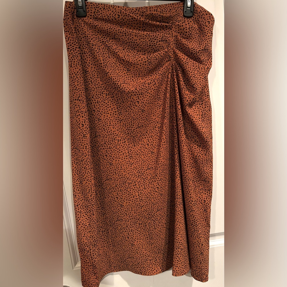 Nine West Brown and Black Animal Print Skirt